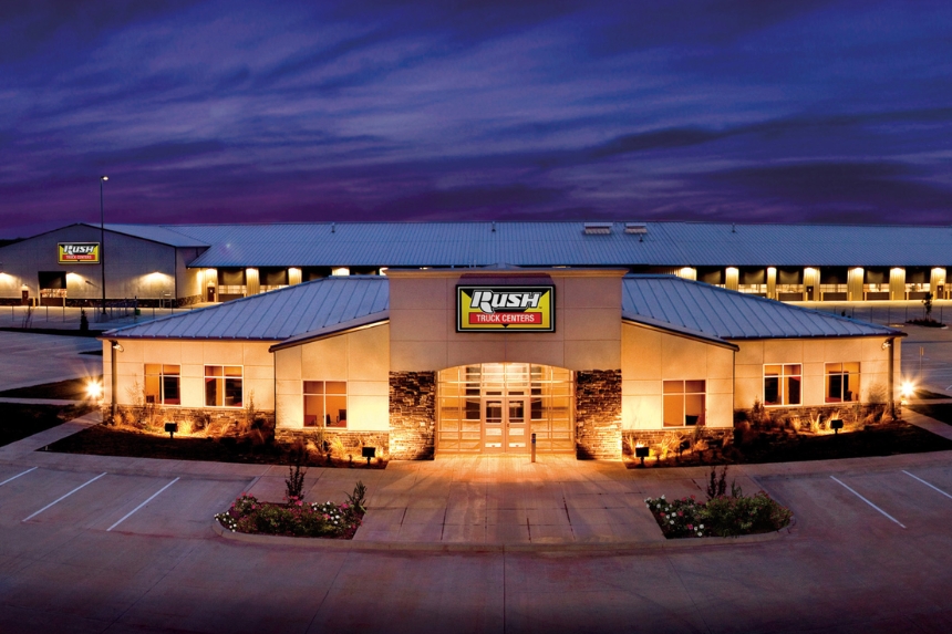 Rush Truck Centers – Oklahoma City exterior at night